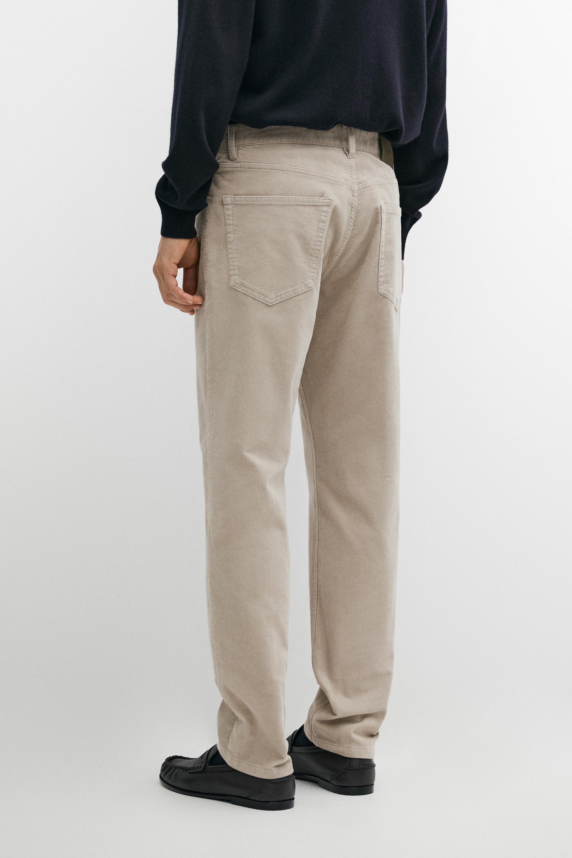 Corduroy tapered fit pants